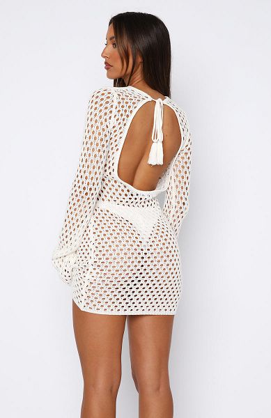 White White Fox Boutique Sunkissed Bliss Long Sleeve Mini Dress | US_98257BKJI