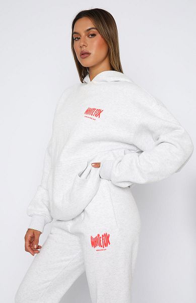 White / Orange White Fox Boutique Archive 6.0 Oversized Hoodie | US_98347ZNWT